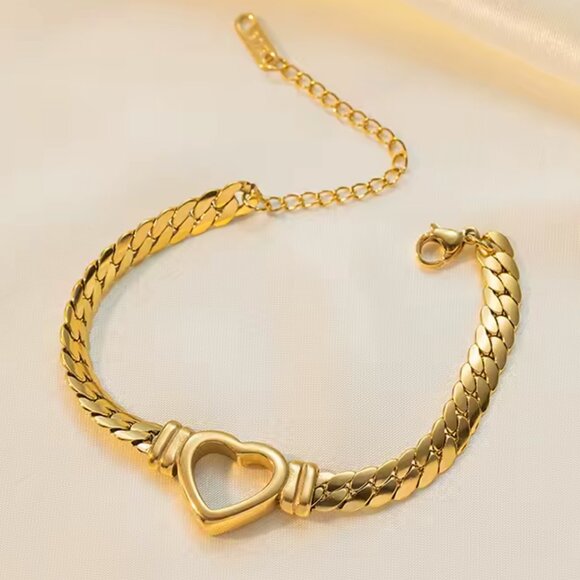 14K Gold filled “Tiffany” Heart Bracelet